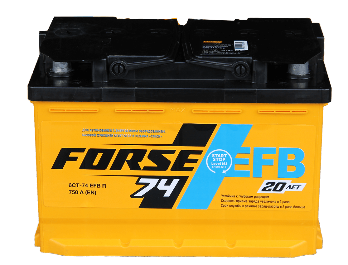 Аккумулятор Forse 6CT-74EFB Euro правый +